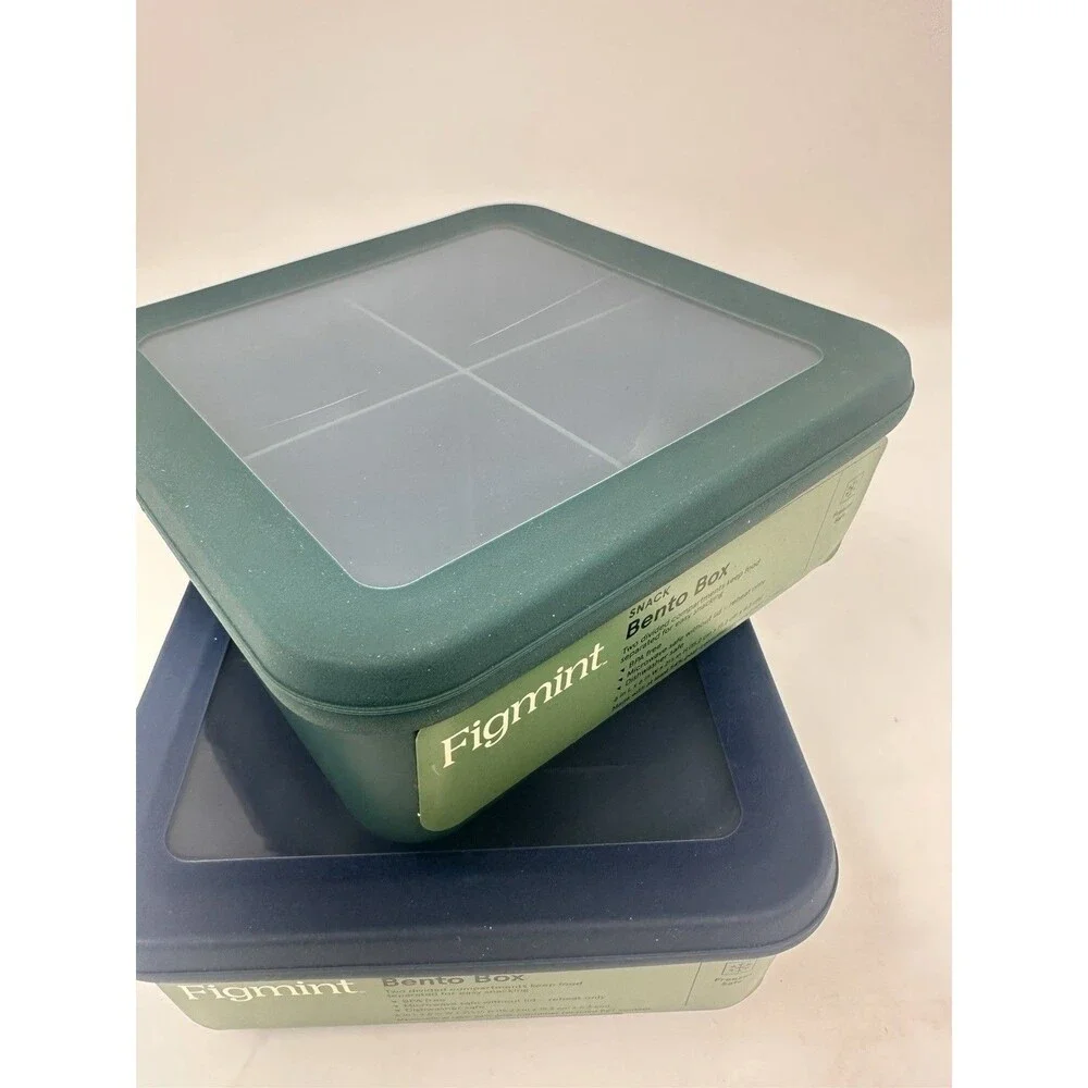 Figmint Snack Bento Box Divided Compartments Keeps Food Separated